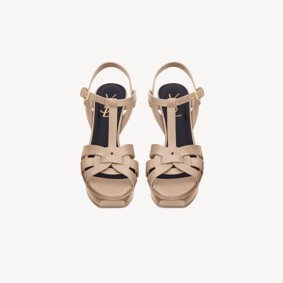 Saint Lauren- TRIBUTE PLATFORM SANDALS IN SMOOTH LEATHER - Picture 5 of 7